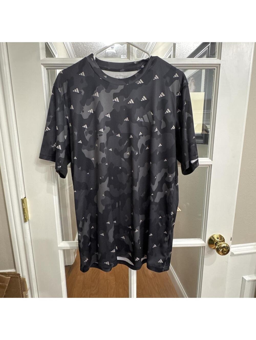Adidas Men's Black and Navy Tshirt